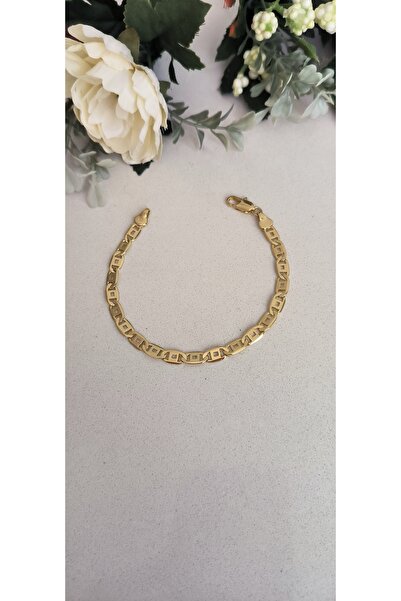 xUPING Altın Kaplama Valntin Model Bileklik Kararmaz 14K Rengindedir 20cm