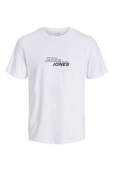 Jack & Jones Μπλούζα Jcotarmac Brandıng Ss με στρογγυλή λαιμόκοψη και μακριά μανίκια Erkek 12276410 Ανοιχτό λευκό