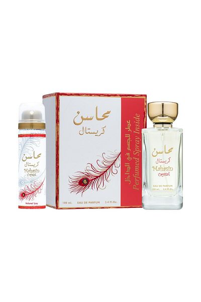 lattafa Spray Mahasin Crystal 100 Ml With Deo