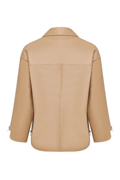 Derimod Karen Women's Beige Leather Jacket 25Sge5090R3