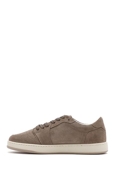 Derimod Women's Mink Lace-Up Suede Leather Sneaker 25Sfd 420310