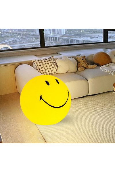 COOYA Portable children's smiley face night light, three modes, USB rechargeable, safe and durable,yellow