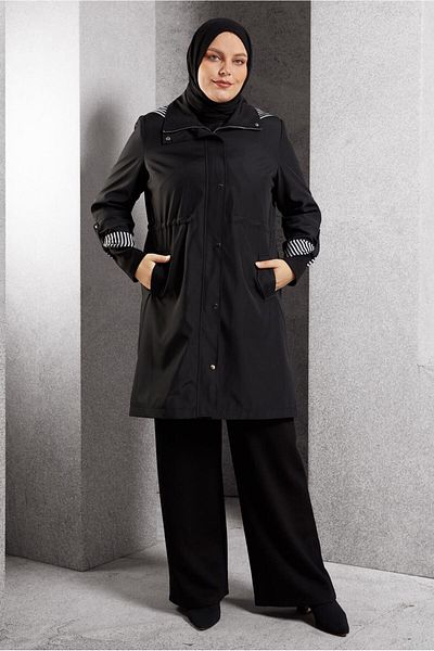 Alvina Hooded Trench Cotton 10918