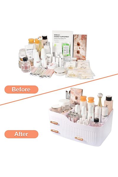 ETG Makeup Organizer for Vanity, Large Cosmetic Organizer Countertop, Makeup Organizer