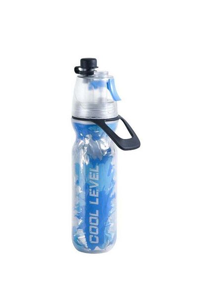 COOYA 500ml Sports Water Bottle Spray Bottle,Three-layer Cooling,Mist and Sip Function for Fitness,Outdoor