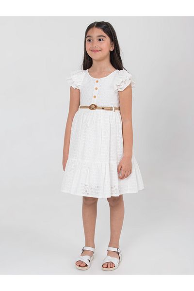Civil Girls Civil Gilrs Girl Dress 6-9 Years Ecru