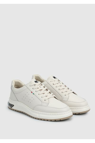 Provoq Λευκό Δερμάτινο Ανδρικό Sneaker