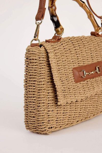 DeFacto Women's Straw Shoulder Bag E2809Axns