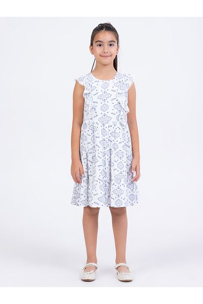 Civil Girls Navy Blue Curved Children's Dress 2-5 Years Range