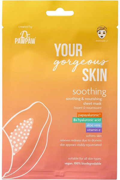 Dr. PAWPAW ORIGINAL BALM Dr Soothing Face Sheet Mask | With Papayaluronic For Your Gorgeous Skin
