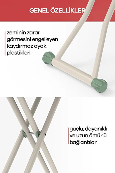 Perilla Silvia Ütü Masası Ironika Kalın Borulu Kurutmalık Set - Yeşil