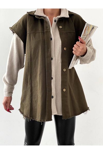 Marvella By Rasha buttoned denim vest
