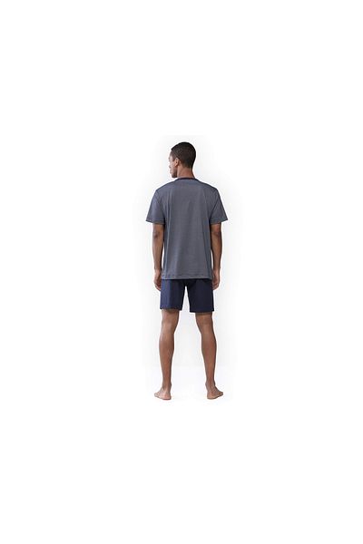 MEY Pyjama Kurz Für Herren In Blau