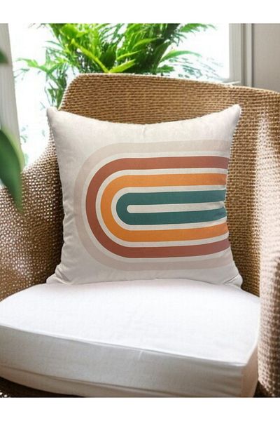 ASDİVA Bohemian Boho Abstract Themed Decorative Throw Pillow Cover 43X43