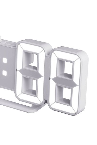 IKEA NOLL TTA White Alarm Clock 21.5x8.5x4 cm | IKEA | USB & Battery Powered