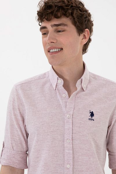 U.S. Polo Assn. Men's Cherry Long Sleeve Shirt 50299798 -Vr223