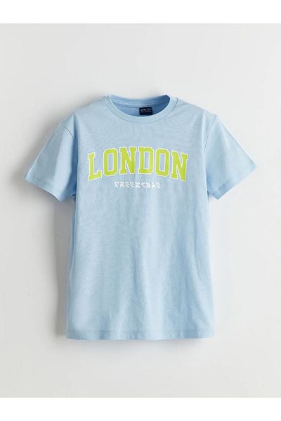 LC Waikiki Lcw Eco Lilac Crew Neck Boys T-Shirt and Shorts