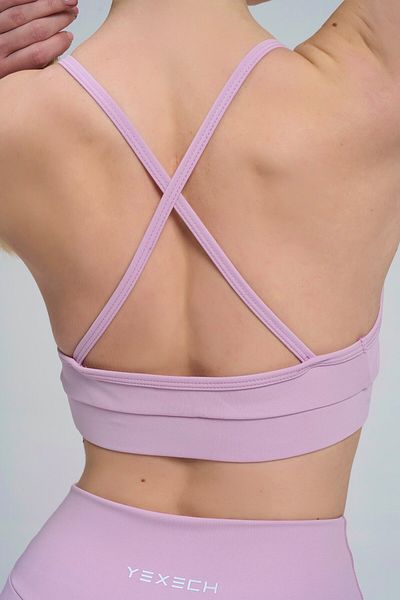 YEXECH V-Neck Back Low-Cut Push-Up Supported Verve Sports Bra