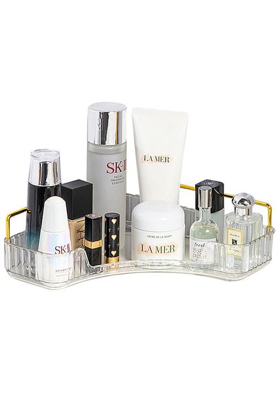 ETG 90 Corner Bathroom Counter Organizer,Vanity Trays for Skincare Makeup Storage Shelf