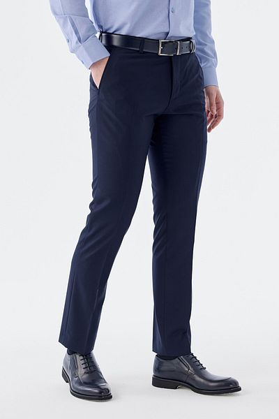 Jakamen Ανδρικό υφασμάτινο παντελόνι Navy Blue Regular Fit