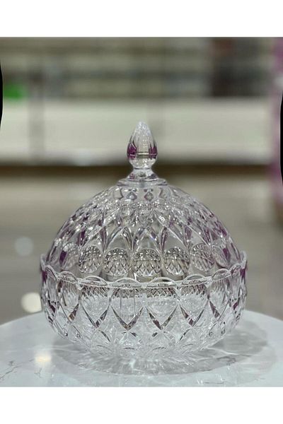 ABAREEK علبة حلويات اكريليك شفاف 20 * 9