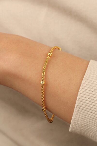 Çgk Çiğdem Gürel Kuyumculuk Dorikalı Halat Altın Bileklik drkblk1