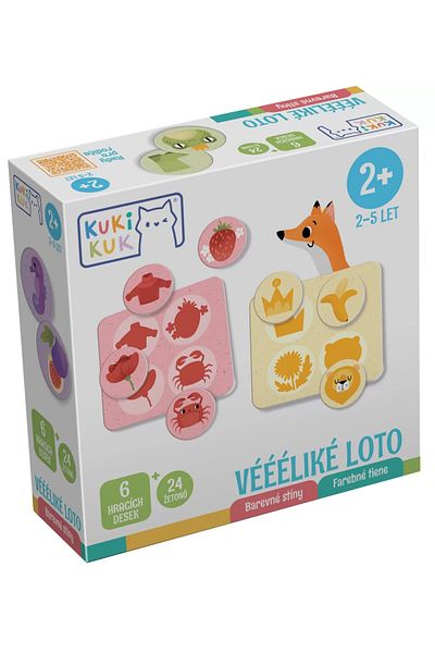 Kuki Joc educational, Loto culori, obiecte si animale, KuKiKuk Efko, 24 jetoane, varsta 2-5 ani