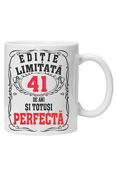 OEM Cană albă personalizată „Ediție limitată - Perfectă”, 41 de ani, Inovatix...