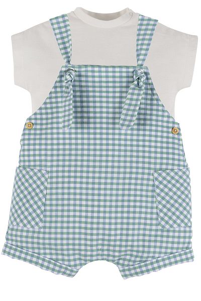 İdilbaby&Mamino İdi̇lbaby&Mami̇no Baby Boy Blue Plaid Salopet