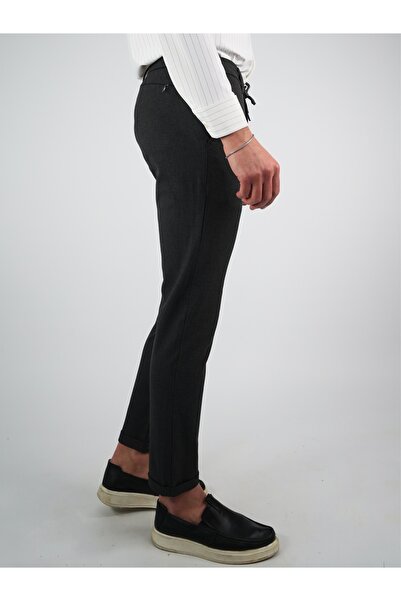 Brango ERKEK YANCEP BELİ LASTİKLİ KUMAŞ PANTOLON Antrasit