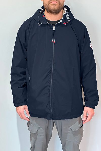 REMSA Ανδρικό αδιάβροχο διπλής όψης Battal Plus Size 24726 Navy Blue