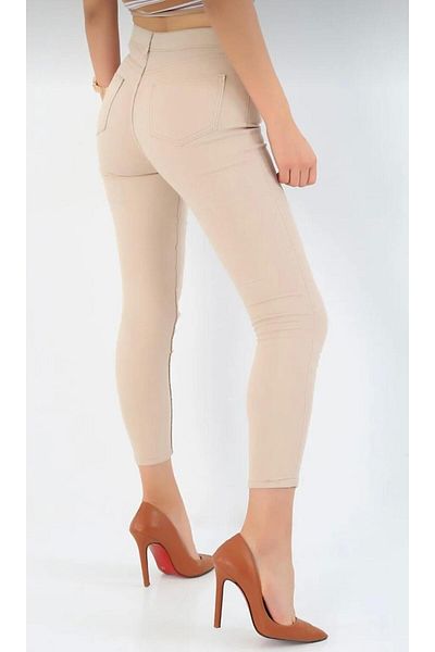 kotmodası Skinny Jean Pantaloni Power Lycra pentru femei cu talie înaltă