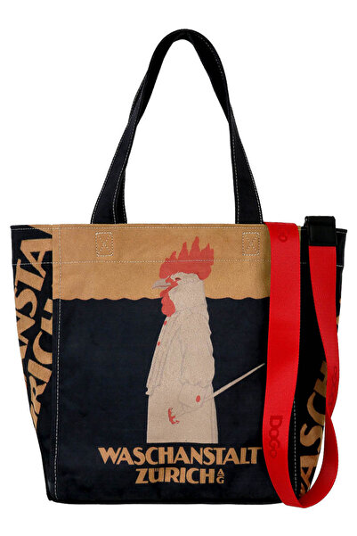 Dogo Women's Vegan Leather Black Large Tote Bag - Outfit of the Day Design