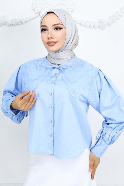 benguen Cămașă scurtă Baby Blue 2254