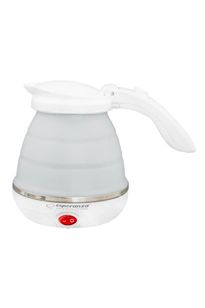 ESPERANZA Foldable electric travel mug 0.5l, 750W, silicone. Travel. White