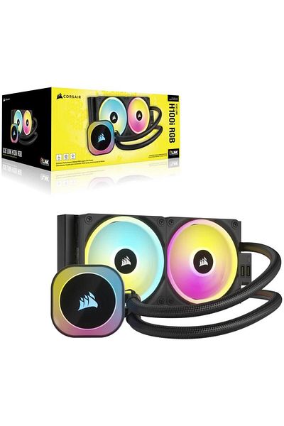 Corsair Cooler procesor AIO Corsair iCUE LINK H100i RGB, 240mm, racire cu lichid (Negru)