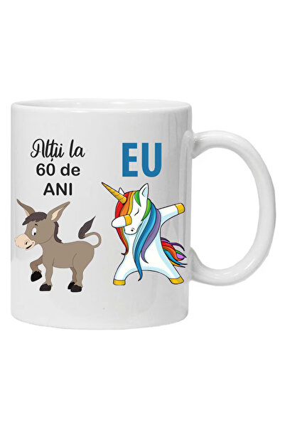OEM Cană albă personalizată „alții la 60 de ani”, Inovatix®️. 330ml