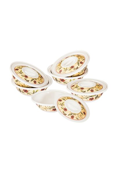 Dania Melamine Dates with Rose Pattern, 12.5 cm, 6 pieces