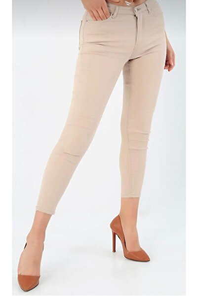 kotmodası Skinny Jean Pantaloni Power Lycra pentru femei cu talie înaltă