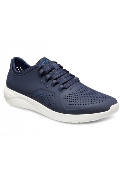 Crocs Pantofi sport Literide Pacer pentru bărbați, 43-44 EU - M10 US Albastru - Bleumarin/alb