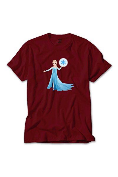 CrowsGate Tricou roșu Frozen Elsa Silhouette