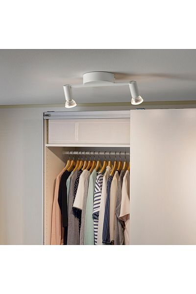 IKEA KRUSNATE Ceiling Spotlight 2-Spot White 30x13x9 cm Adjustable IKEA