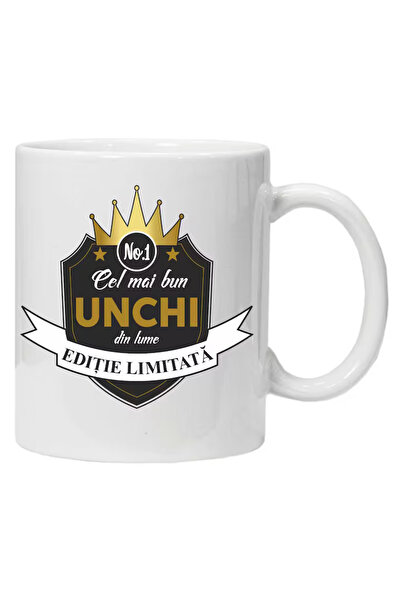 OEM Cană albă personalizată „Cel mai bun unchi”, Inovatix®️. 330ml