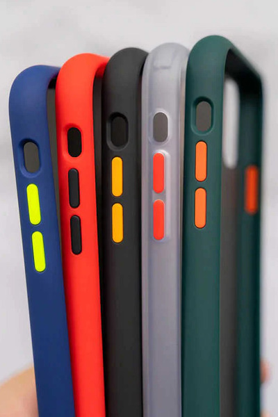 Musal حافظة متوافقة مع هاتف Iphone Se 2022 ذات سطح غير لامع وحواف ملونة من ال...