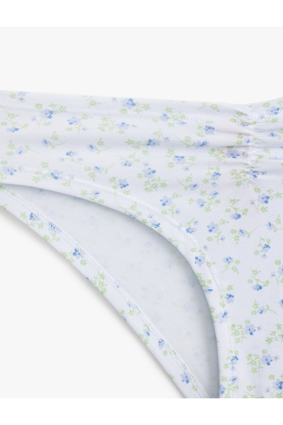 Koton Slip din bumbac, cu potrivire confortabilă, cu flori braziliene, cu detaliu de draperie