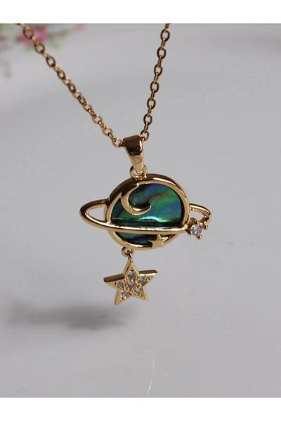 Reorah Collection Colorful Planet Dream Steel Necklace