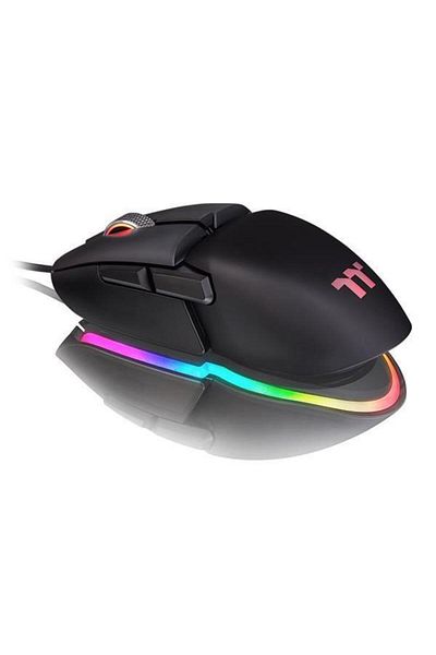 THERMALTAKE Mouse Gaming Thermaltake Premium Argent M5, iluminat RGB, USB (Negru)