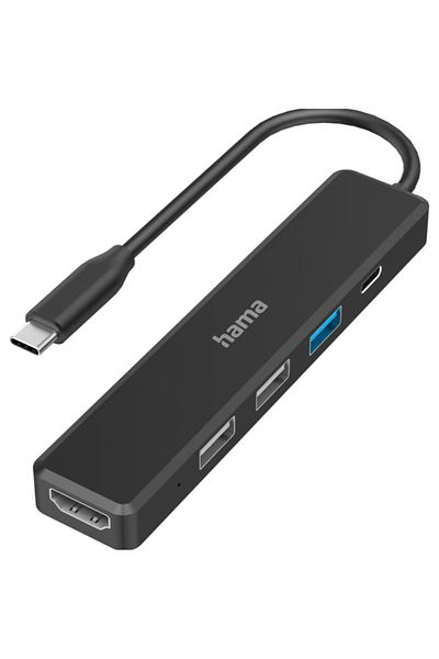 Hama Hub Hama 200117, 3 x USB-A,USB-C, HDMI (Negru)
