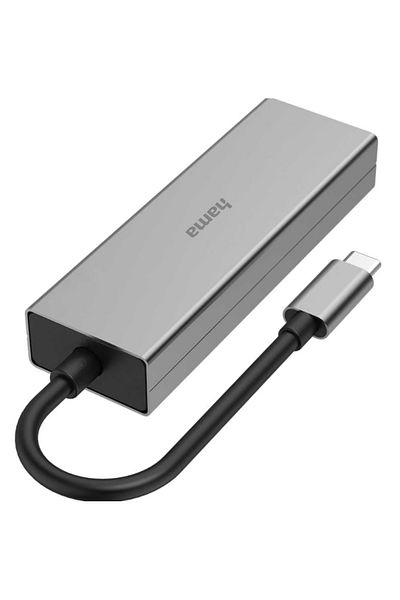 Hama Hub USB Hama 200136, 2 x USB-C, 2 x USB-A (Gri)