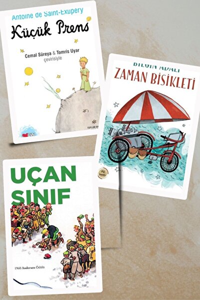 CAN CAN ÇOCUK KÜÇÜK PRENS ZAMAN BİSİKLETİ UÇAN SINIF (3 KİTAP)